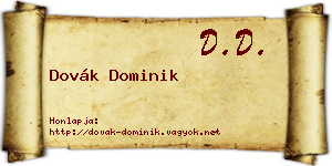 Dovák Dominik névjegykártya